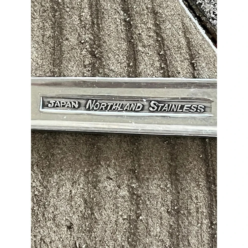 Northland Stainless Japan Cocktail Forks Set of 4 Brutalist Geometric 5.25 Inch